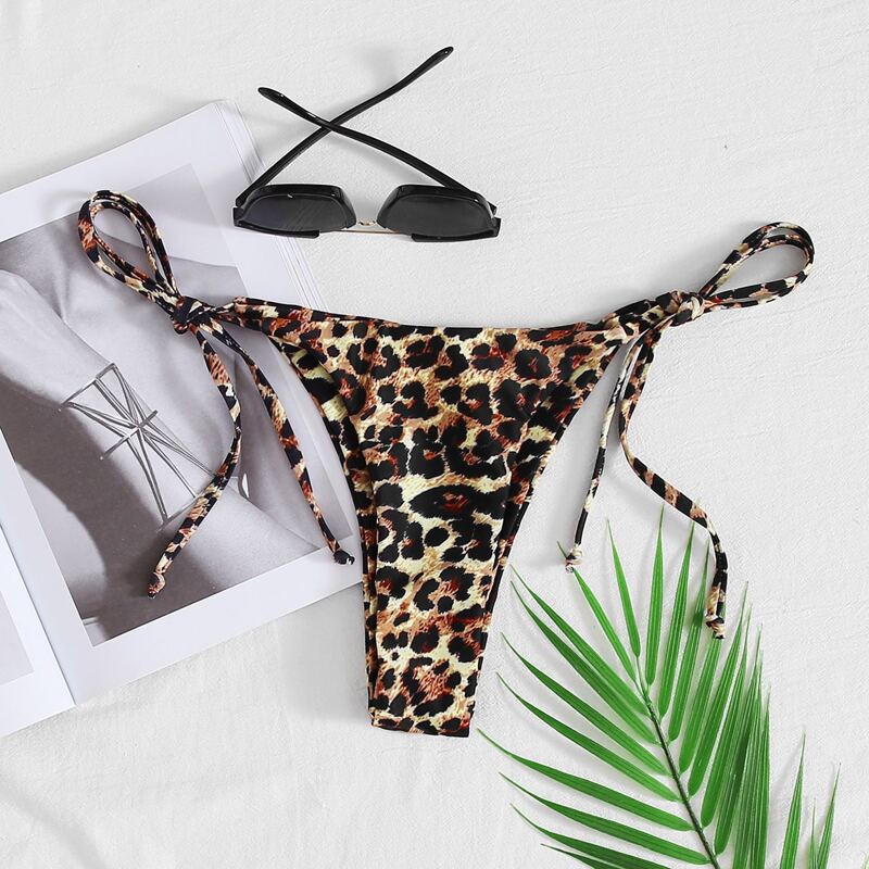 

Leopard Tie Side Bikini Panty, Multicolor