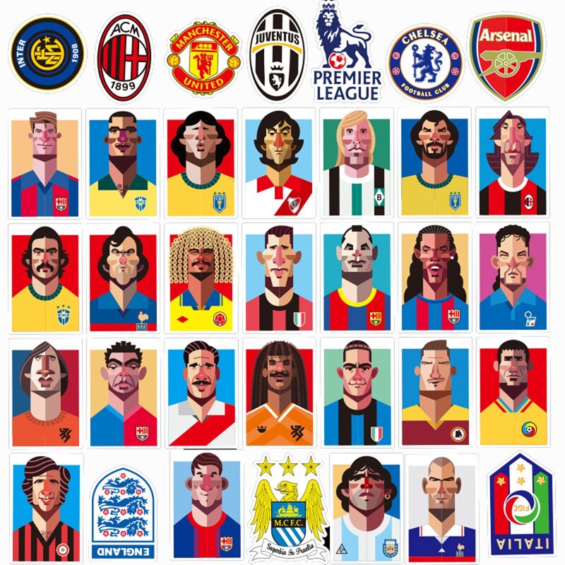 

35pcs Abstract Figure Sticker, Multicolor