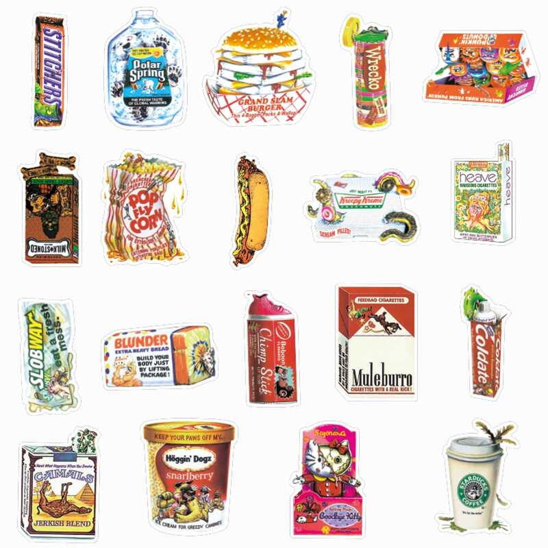 

38pcs Cartoon Food Sticker, Multicolor