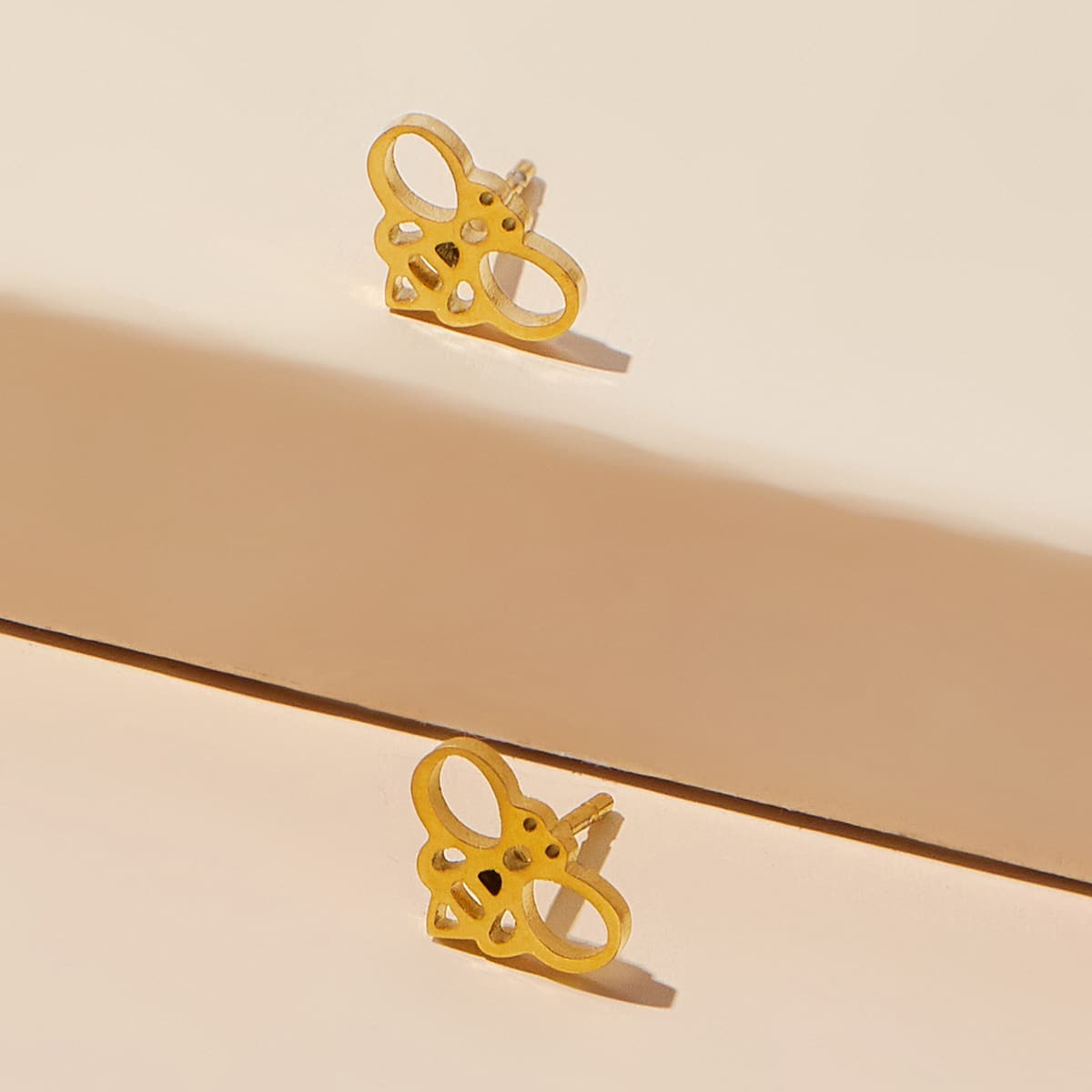 

Geometric Stud Earrings, Gold