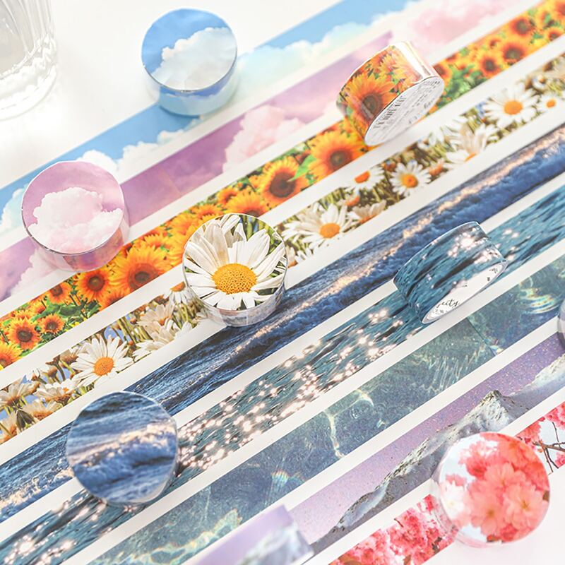 

1roll Mixed Pattern Decorative Tape, Multicolor