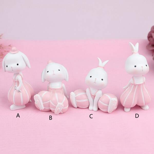 

1pc Rabbit Shaped Decorative Object, Multicolor