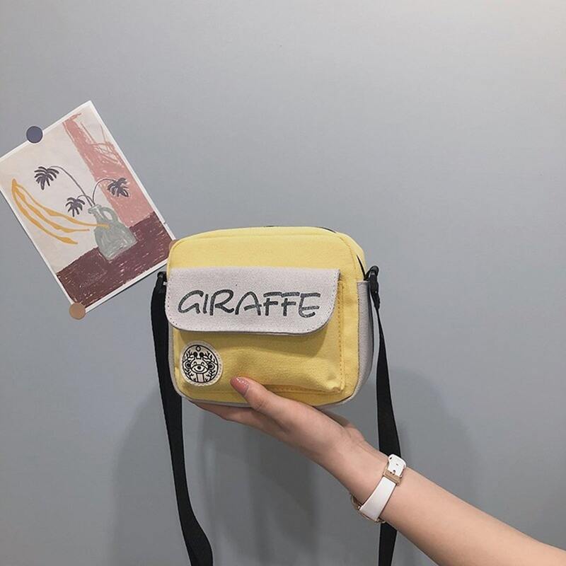 

Letter Graphic Crossbody Bag, Yellow pastel
