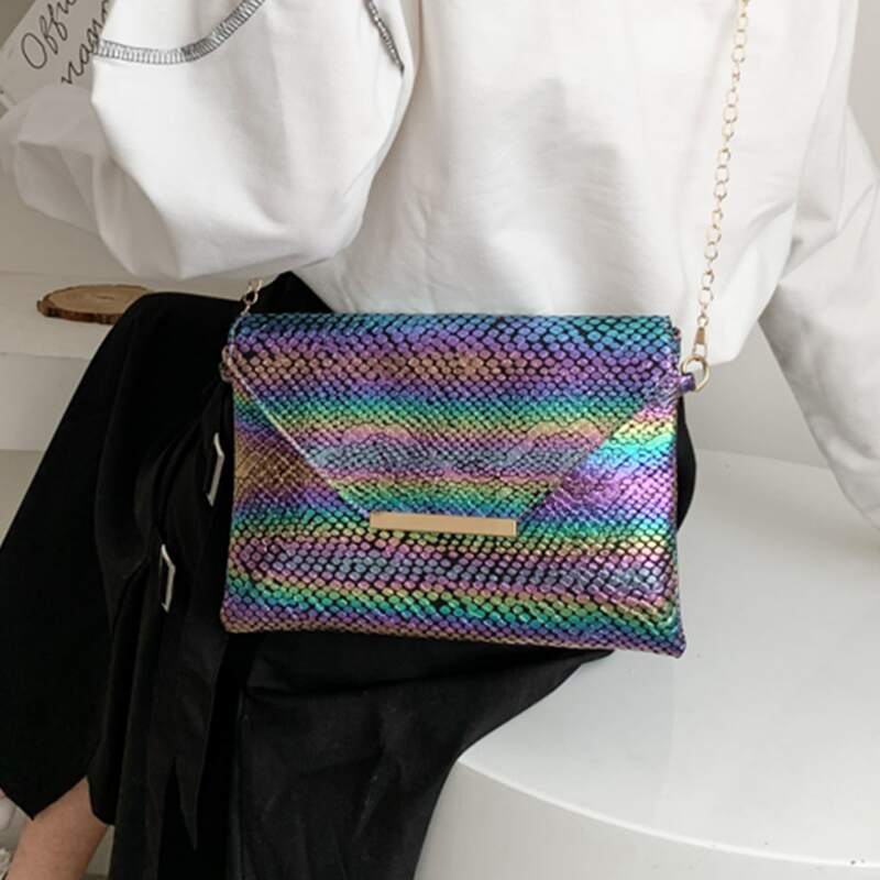 

Gradient Snakeskin Crossbody Bag, Multicolor