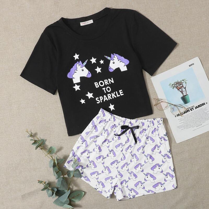 

Unicorn Pajama Set, Multicolor