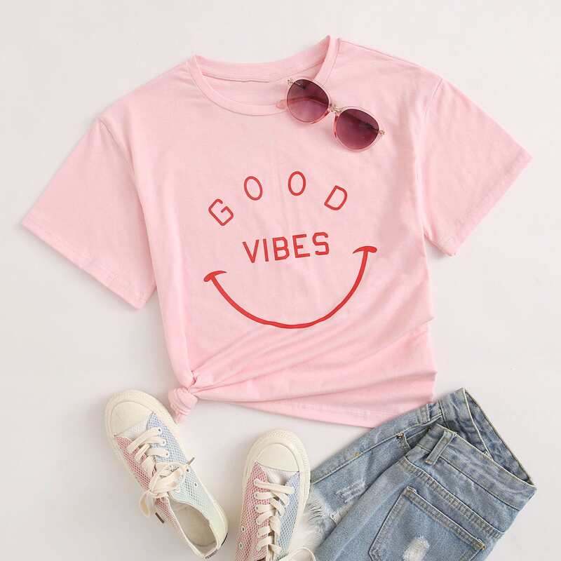 

Letter Graphic Tee, Baby pink