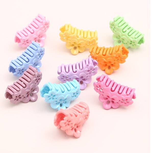 

10pcs Colorful Hair Claw, Multicolor