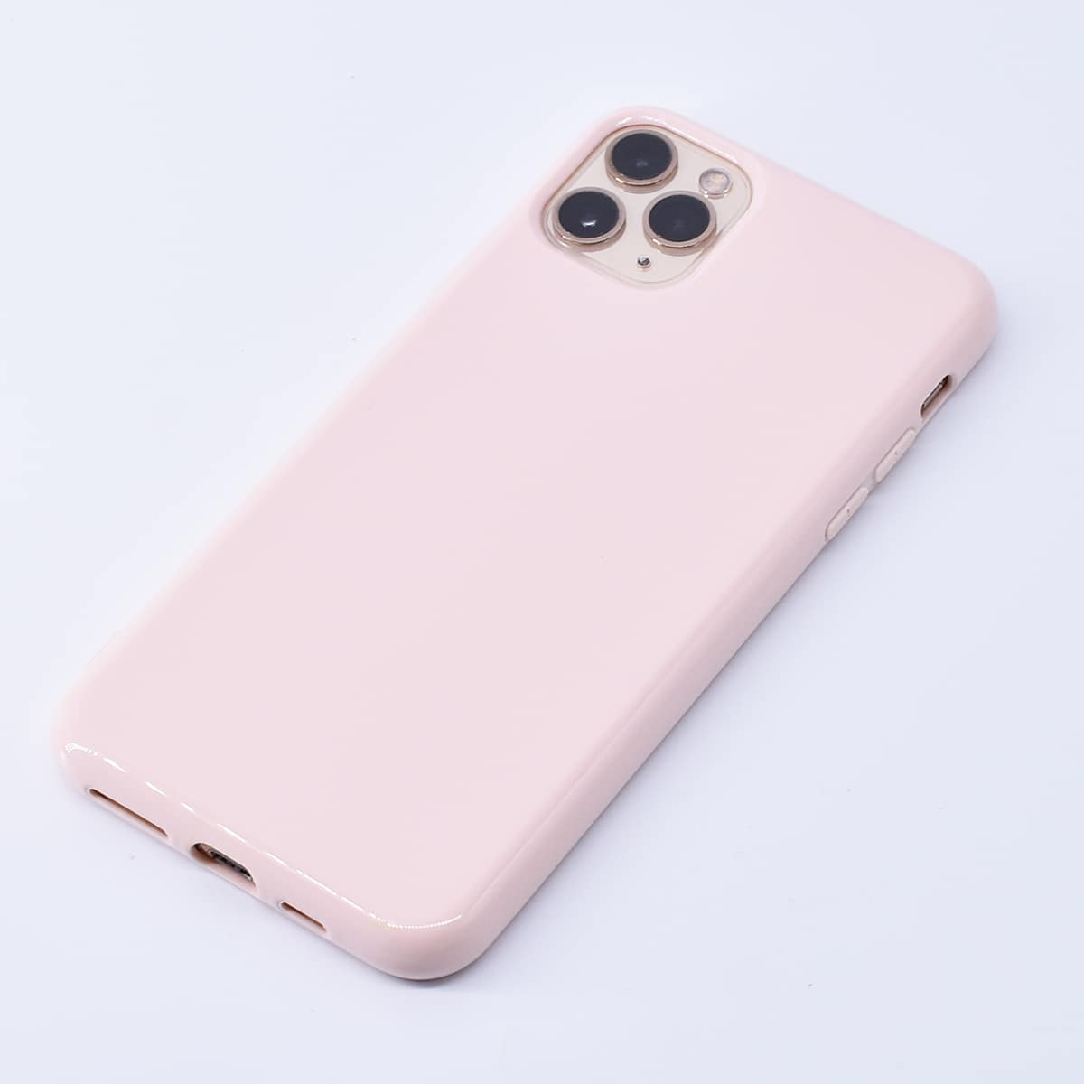

1pc Solid iPhone Case, Pink