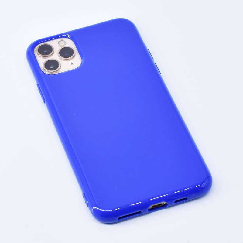 

1pc Solid iPhone Case, Blue