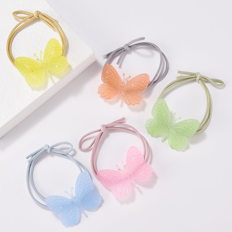 

5pcs Random Butterfly Hair Tie, Multicolor