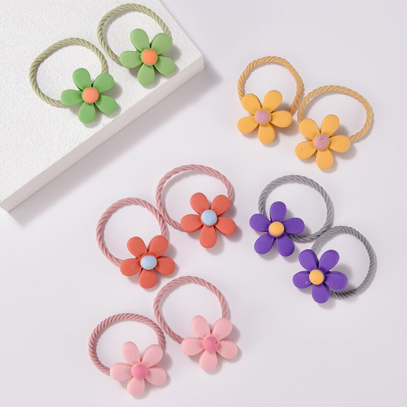 

5pairs Floral Hair Tie, Multicolor