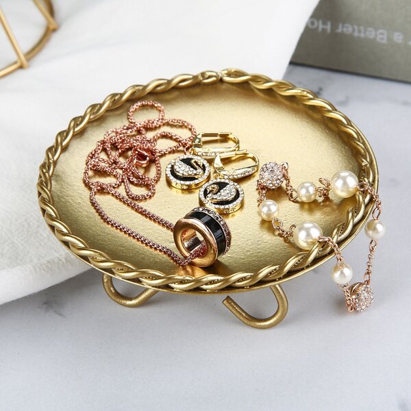 

Iron Jewelry Storage Tray, Gold