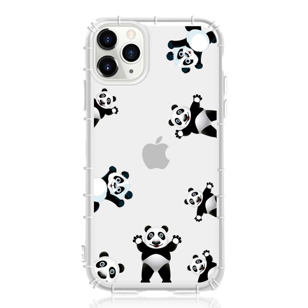

1шт чехол для iPhone с принтом панды, Прозрачный