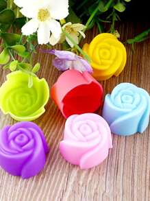 12pcs Rose Shaped Random Cake Mold - Multicolor - View 1
