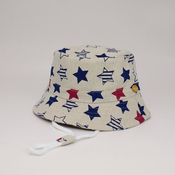 

Toddler Kids Star Pattern Bucket Hat, Multicolor