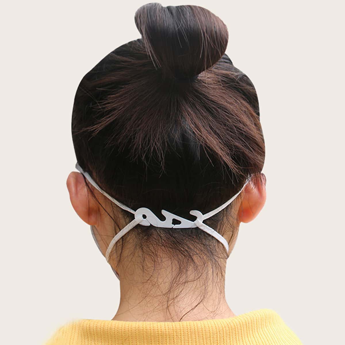 

Adjustable Face Cover Hooks - 20pcs, White