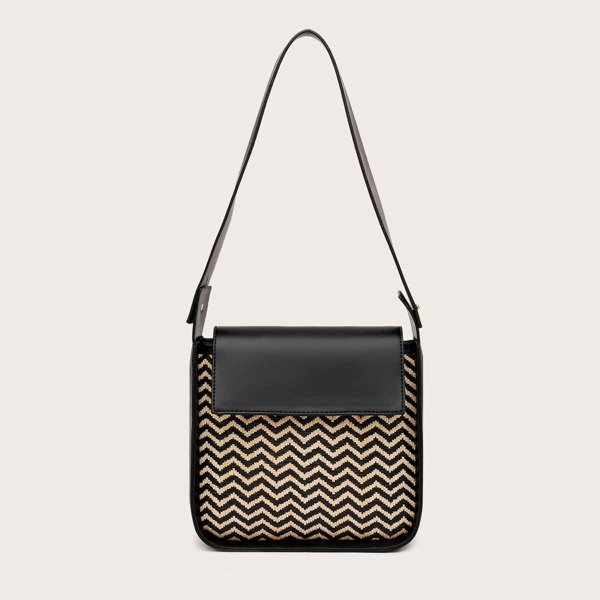 

Сумка на плечо с шевронным принтом, Многоцветный