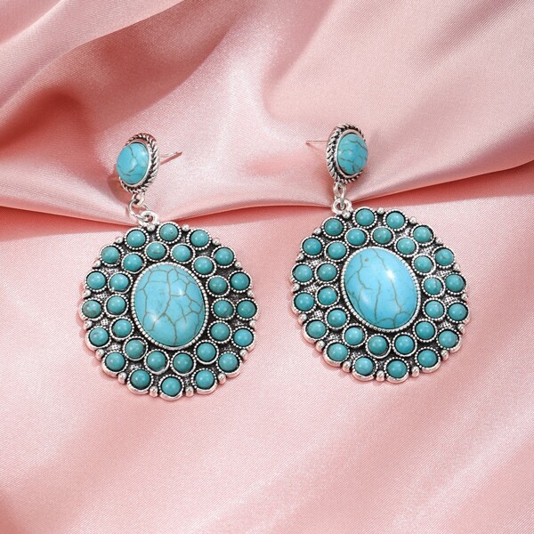 

Turquoise Decor Drop Earrings