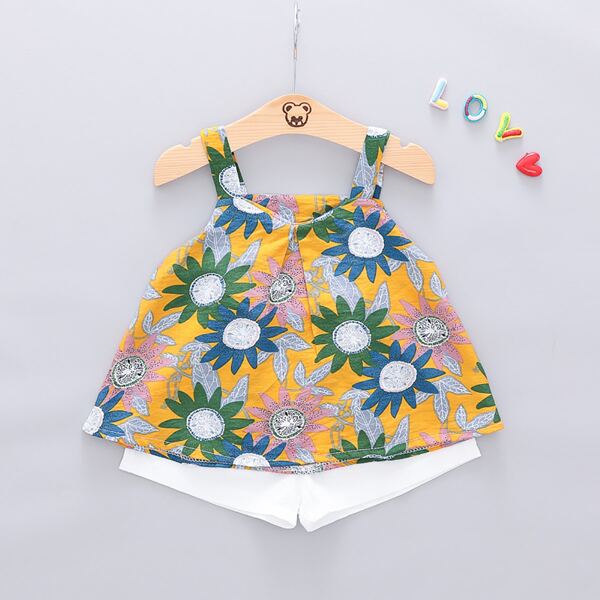 

Toddler Girls Floral Cami Top With Shorts, Multicolor