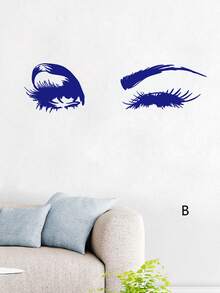 1pc Eye Print Wall Sticker - Multicolor - View 6