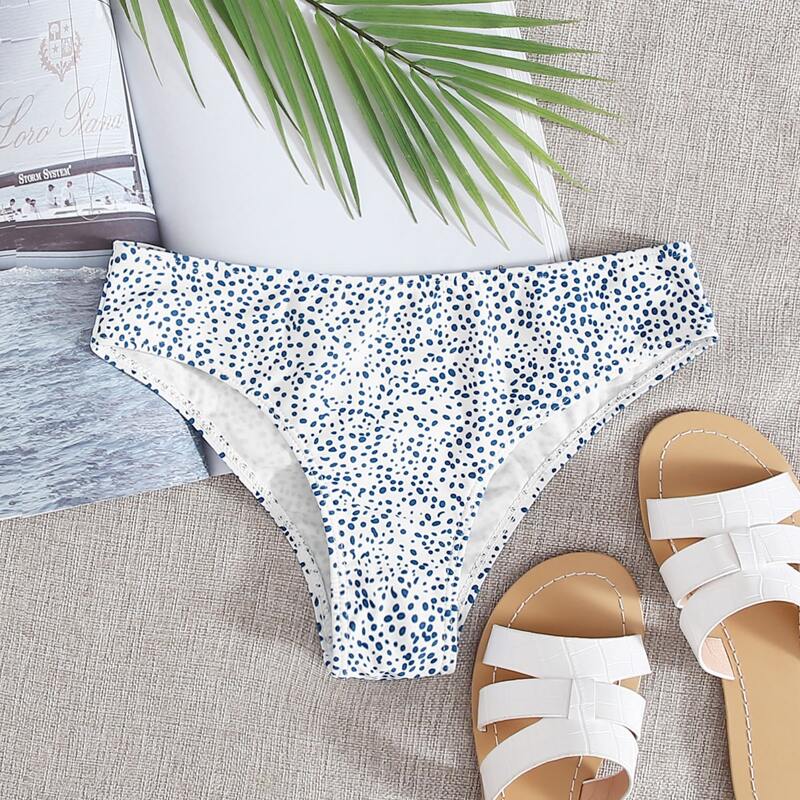 

Dalmatian Print Bikini Panty, Blue and white