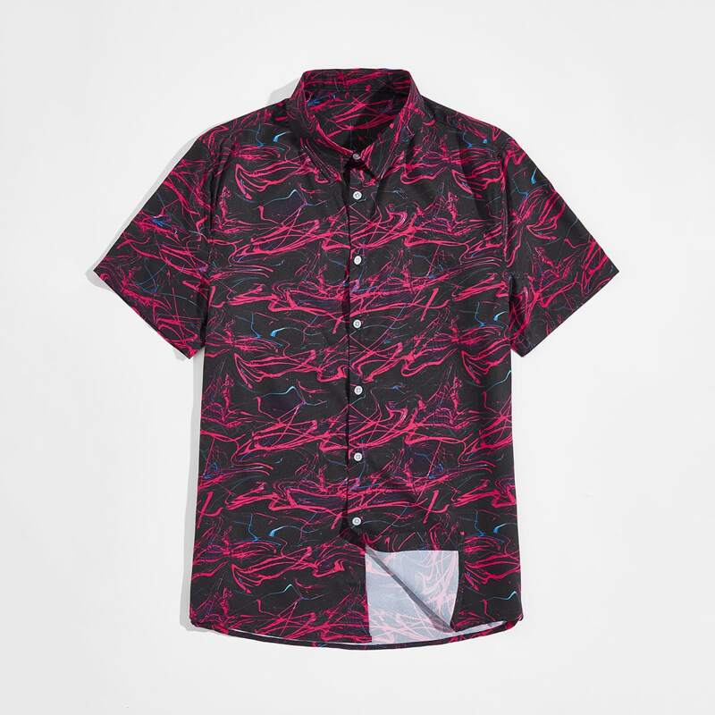 

Guys Allover Print Shirt, Multicolor