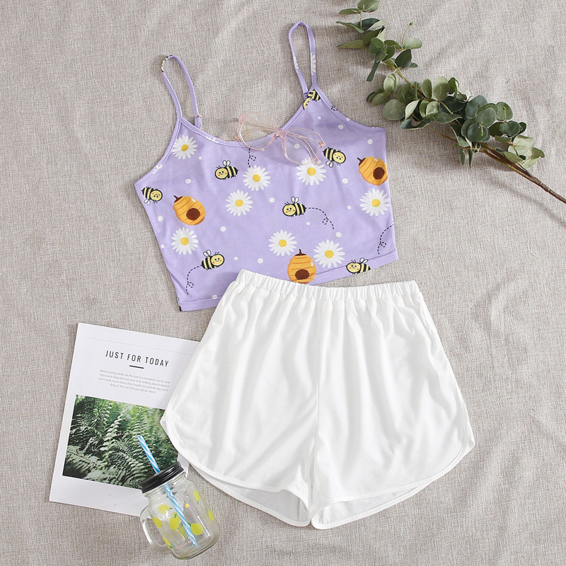 

Daisy & Cartoon Cami PJ Set, Multicolor