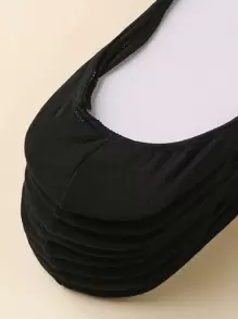 8 Paare Frauen Einfache Schwarze Modische Unsichtbare Rutschfeste Boot Socken Für Den Täglichen Gebrauch