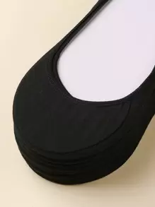8 Paare Frauen Einfache Schwarze Modische Unsichtbare Rutschfeste Boot Socken Für Den Täglichen Gebrauch