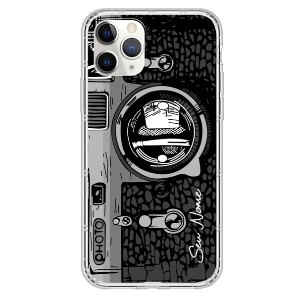 

1шт чехол для iPhone с узором камеры, Чёрнобелые