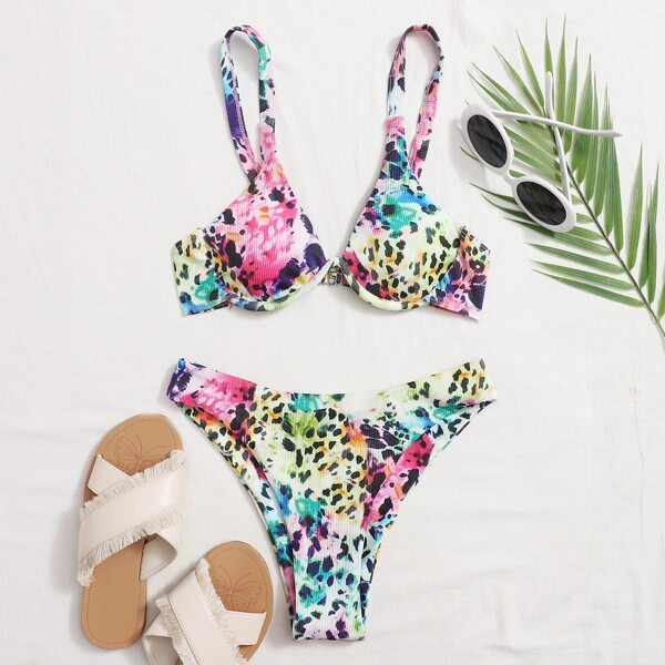 

Многоцветный Принт всего тела Бикини