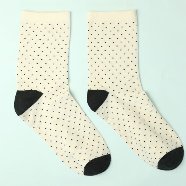 

Polka Dot Pattern Socks, Black and white