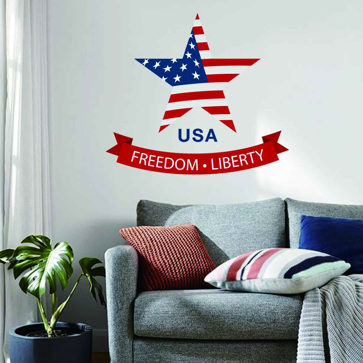 

Slogan Graphic Wall Sticker, Multicolor