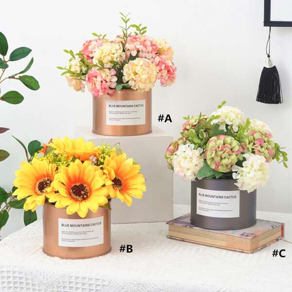 

1pc Artificial Potted Flower, Multicolor