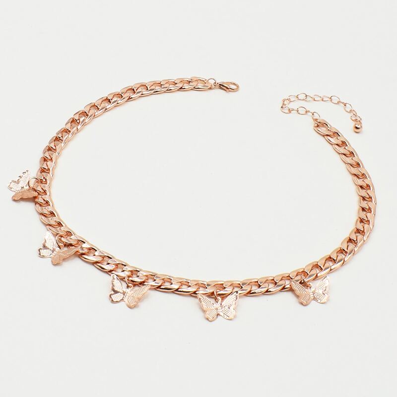 

Butterfly Charm Chain Necklace, Gold