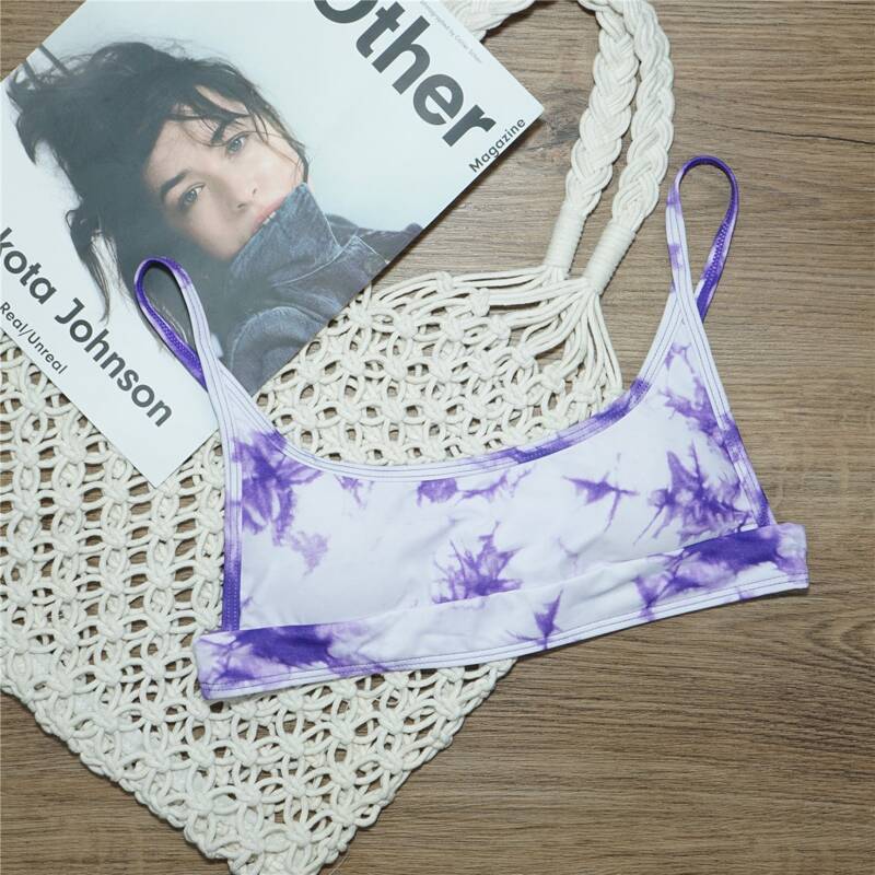 

Tie Dye Bikini Top, Purple
