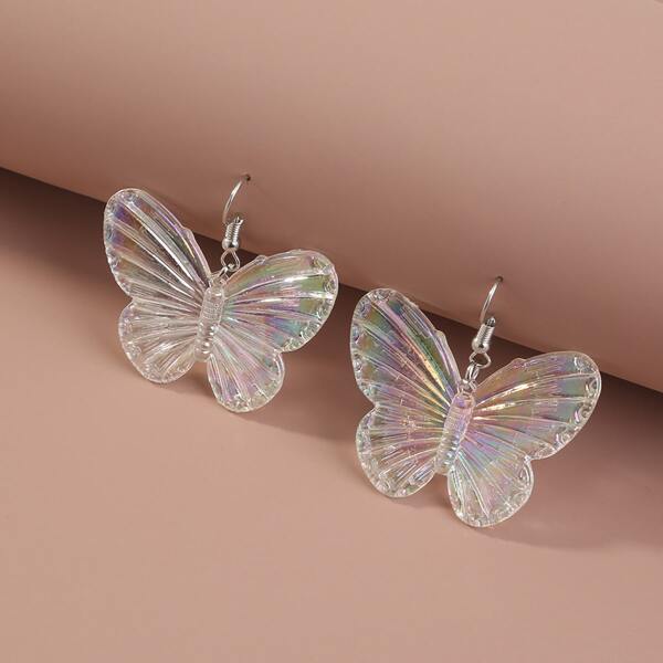 

Butterfly Decor Drop Earrings, Multicolor