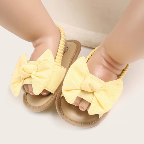 

Baby Girl Bow Decor Slingback Sandals, Yellow