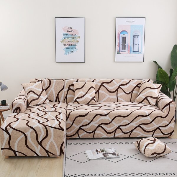 

Line Pattern Sofa Cover Without Cushion, Multicolor