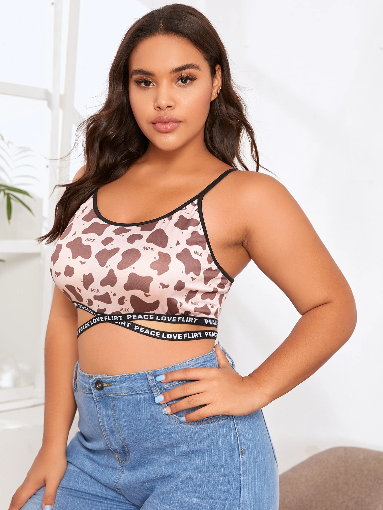 cow print bralette