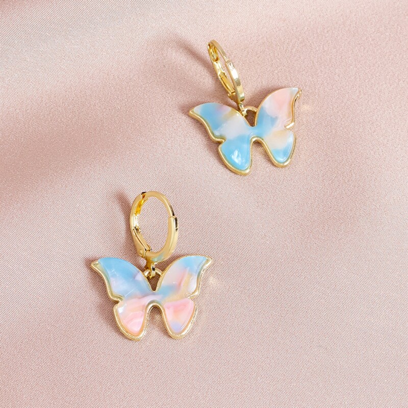 

Butterfly Decor Drop Earrings, Multicolor