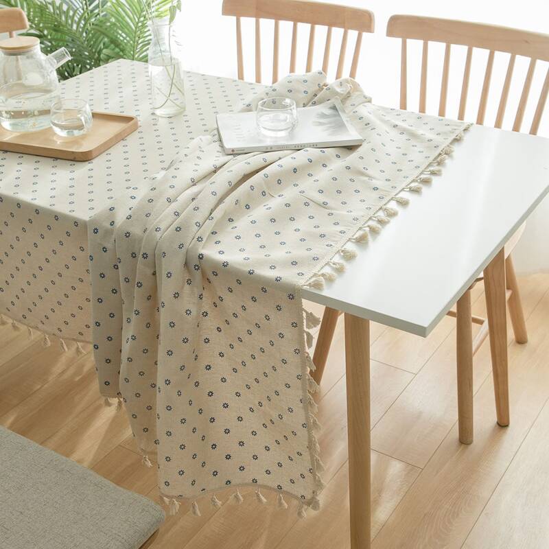 

Tassel Trim Tablecloth, Multicolor