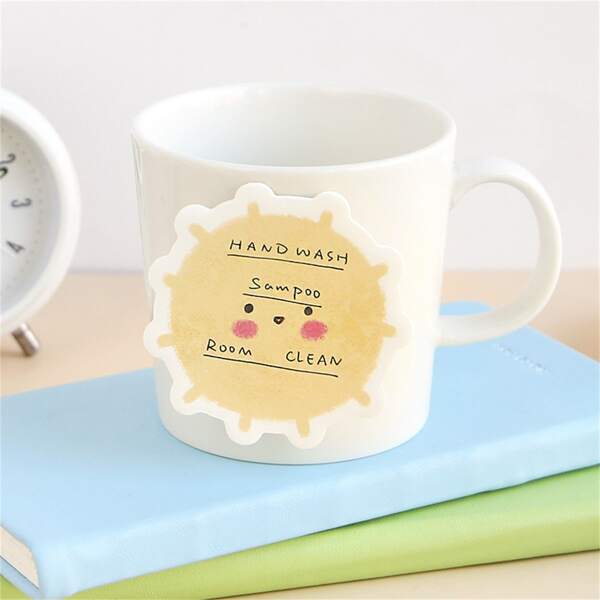 

30sheets Cartoon Graphic Random Sticky Note, Multicolor