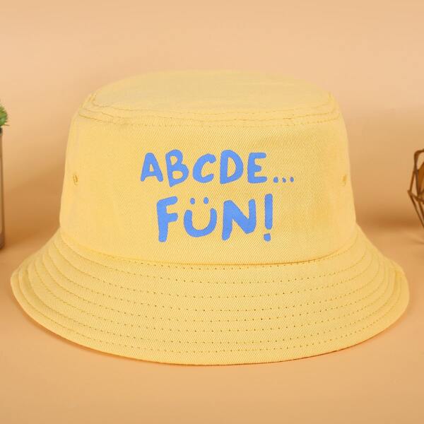 

Toddler Kids Letter Graphic Bucket Hat, Yellow