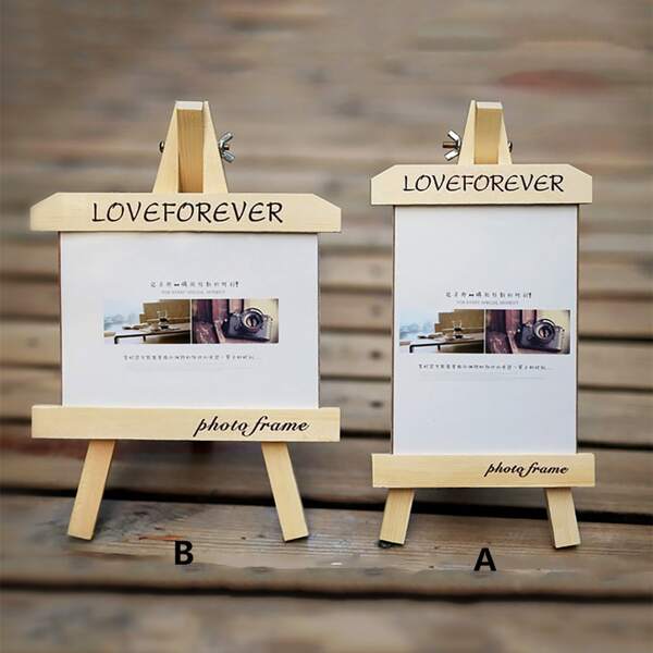 

1pc Wooden Photo Frame, Multicolor
