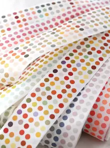 1roll Dot Pattern Random Tape Sticker - Multicolor - View 6