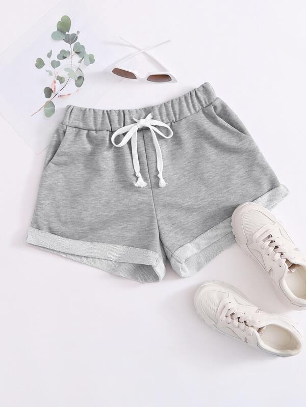 rolled hem shorts