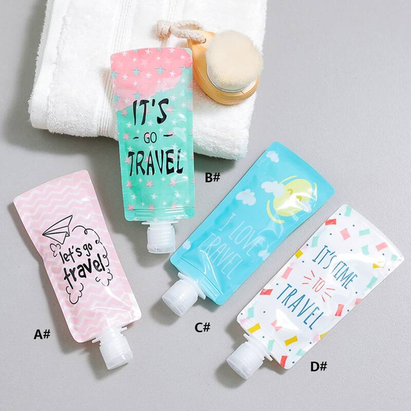 

1pc Travel Folding Lotion Bag, Multicolor