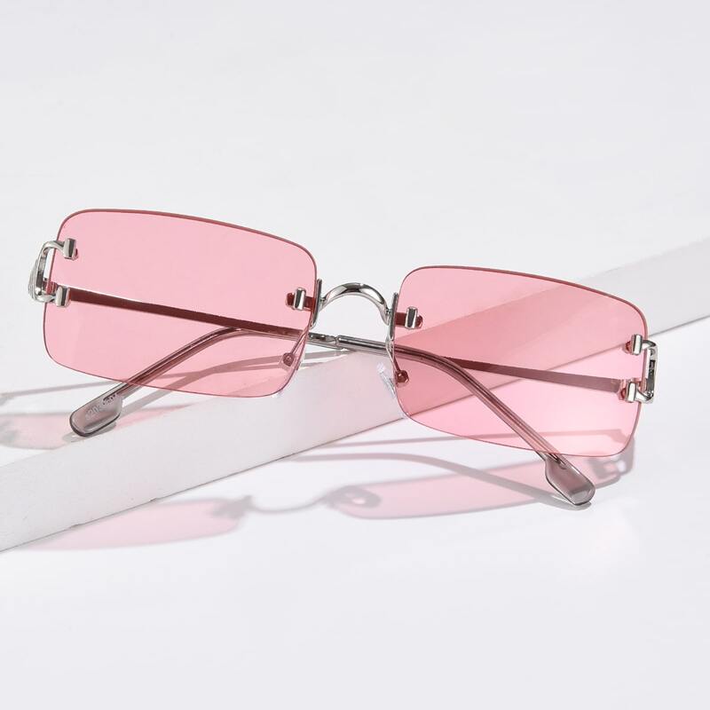 

Rimless Sunglasses With Case