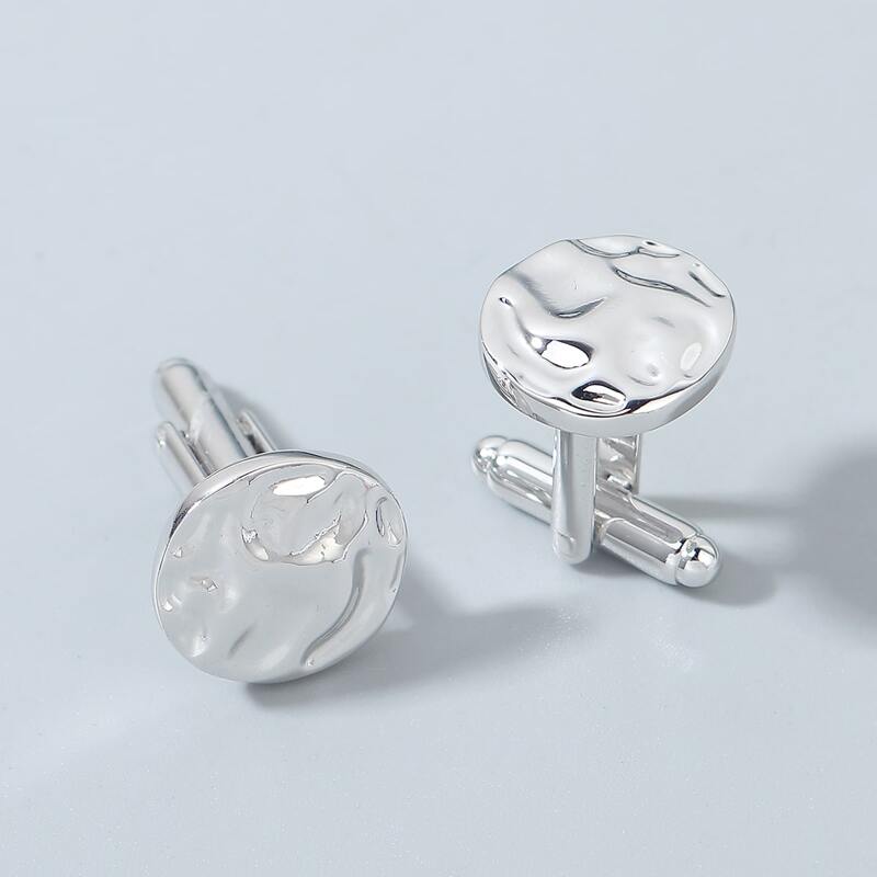 

Guys Disc Design Cufflinks, Silver